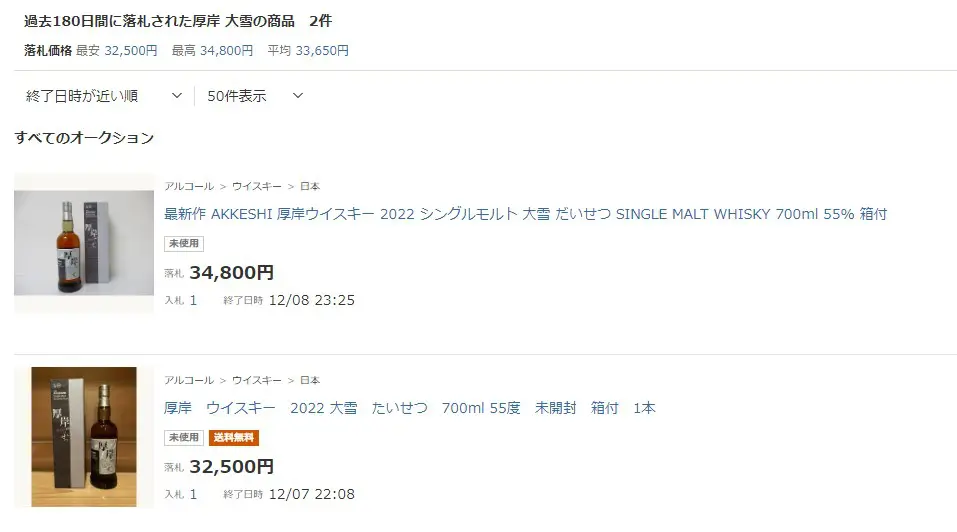 レビュー】厚岸シングルモルトジャパニーズウイスキー大雪(たいせつ