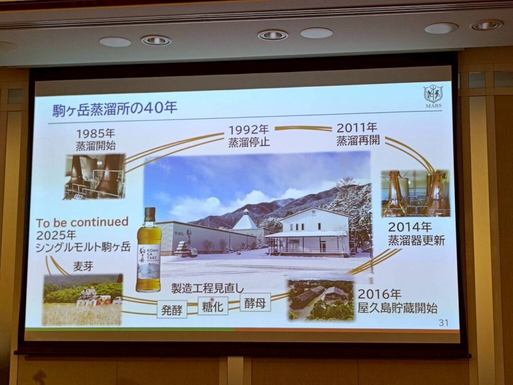 マルス駒ヶ岳蒸留所40周年記念セミナーレポート